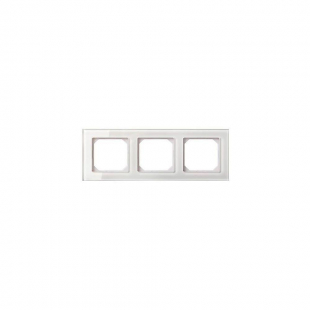 Рамка 3-постовая Liregus Epsilon стекло белое глянцевое 28-253