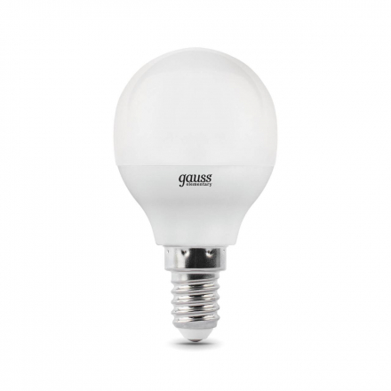 Лампа светодиодная Gauss E14 10W 4100K матовая 53120
