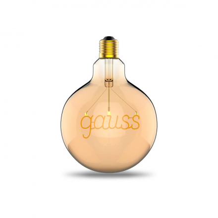 Лампа светодиодная филаментная Gauss E27 2,5W 2000K золотая 175802003