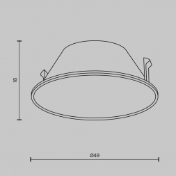Декоративная рамка-отражатель Maytoni Technical Wise Ring057-7-CH