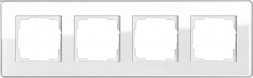 Рамка 4-постовая Gira Esprit C белое стекло 0214512