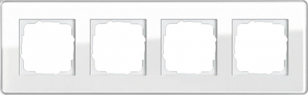 Рамка 4-постовая Gira Esprit C белое стекло 0214512