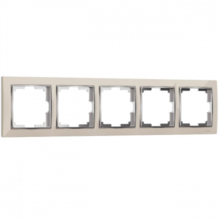 Рамка на 5 постов Werkel Snabb слоновая кость/хром W0051903 4690389161018
