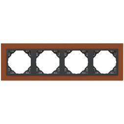 Рамка 4-постовая Efapel Logus 90 Animato темно-оранжевый/серый 90940 TTS