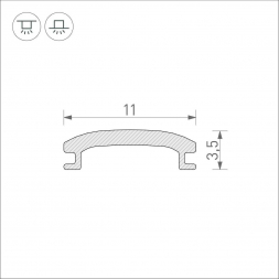 Рассеиватель Arlight Stretch-Shadow-10M Opal-PVC 040644