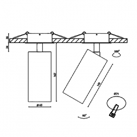 Основание для встраиваемого светильника Lumker VL-M4-WH 003418