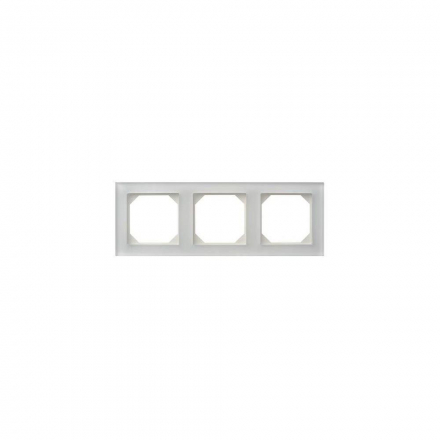 Рамка 3-постовая Liregus Epsilon стекло белое матовое 28-232