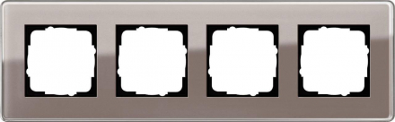 Рамка 4-постовая Gira Esprit C дымчатое стекло 0214522