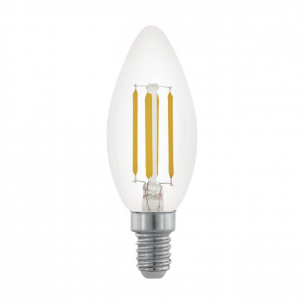 Лампа светодиодная филаментная диммируемая Eglo E14 3,5W 2700К прозрачная 11704