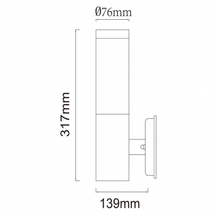 Уличный настенный светильник De Markt Плутон 809020401