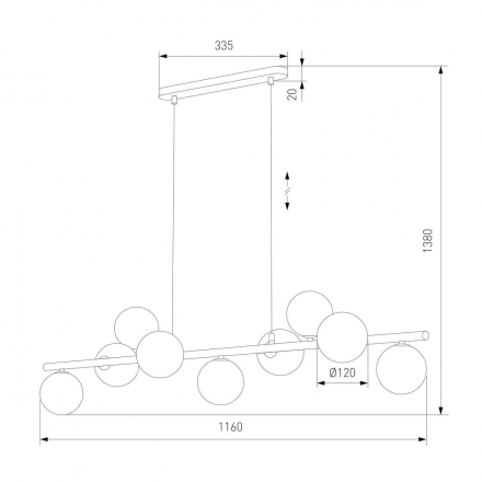 Подвесная люстра TK Lighting 4340 Estera