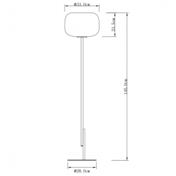 Торшер Milosh Tendence KIZZI 0912FL-1BK