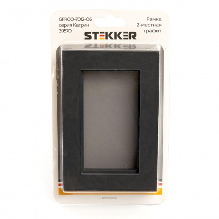 Рамка 2-модульная Stekker Катрин графит GFR00-7012-06 39570