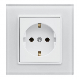 Розетка 2P+E Vesta-Electric Exclusive White белый FRZ00040004BEL