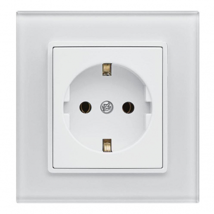 Розетка 2P+E Vesta-Electric Exclusive White белый FRZ00040004BEL