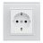 Розетка 2P+E Vesta-Electric Exclusive White белый FRZ00040004BEL