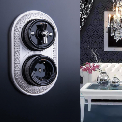 Рамка Werkel Antik Runda на 2 поста жемчужный WL70-frame-02 4690389106521