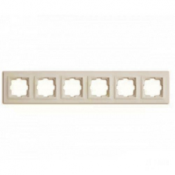 Рамка 6-постовая Mono Electric Despina крем 102-170000-166