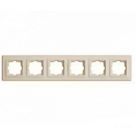 Рамка 6-постовая Mono Electric Despina крем 102-170000-166
