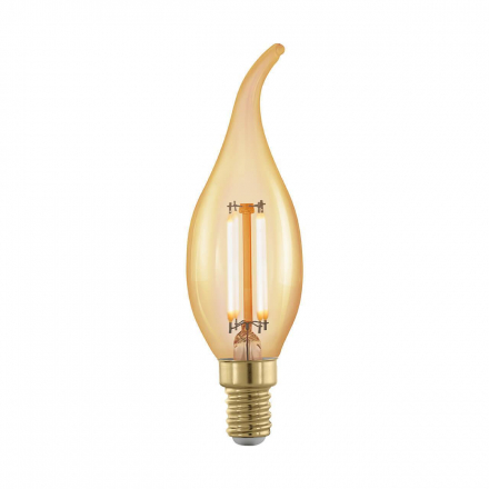 Лампа светодиодная филаментная диммируемая Eglo E14 4W 1700К золотая 11699