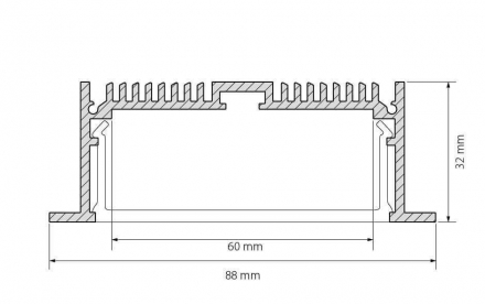 Профиль Arlight SL-LINIA88-F-2000 ANOD 019315