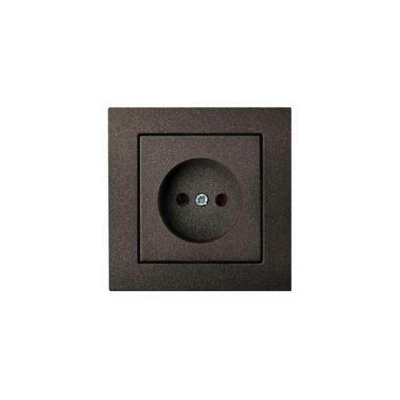 Розетка 2P Liregus Epsilon антрацит 28-105