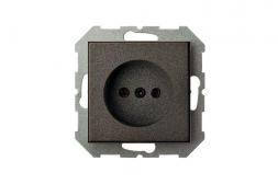 Розетка 2P Liregus Epsilon антрацит 28-105