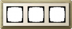 Рамка 3-постовая Gira ClassiX бронза/кремовый 0213623