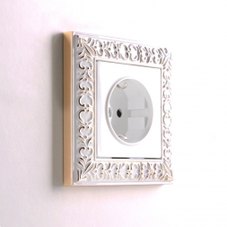 Рамка Werkel Antik на 1 пост белое золото W0011523 4690389158223