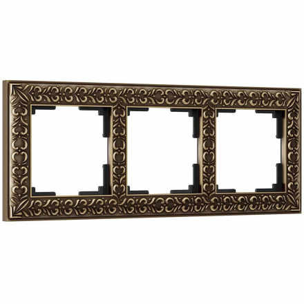 Рамка на 3 поста Werkel Antik бронза W0031512 4690389158452