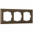 Рамка на 3 поста Werkel Antik бронза W0031512 4690389158452