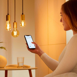 Лампа светодиодная филаментная диммируемая WiZ E27 7W 2700-6500K золотая Wi-Fi BLE50WA60E27920-50Amb1PF/6 929003017401