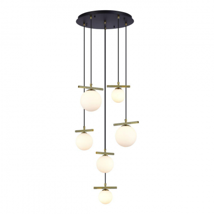 Подвесная люстра iLamp Golden 2134-6D BR+MBK