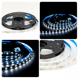 Светодиодная лента OGM 4,8W/m 60LED/m 2835SMD холодный белый 5M LSE-248