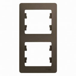 Рамка 2-постовая Schneider Electric Glossa шоколад GSL000806