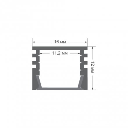 Профиль с рассеивателем Apeyron GM-08-10-BL