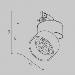 Трековый светодиодный светильник Maytoni Technical Alfa TR199-3-15W2.7K-M-B