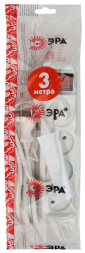 Удлинитель ЭРА 4гн 3м б/з U-4s-3m-2x1 Б0044053