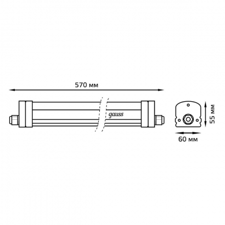 Накладной светодиодный светильник Gauss 843424218