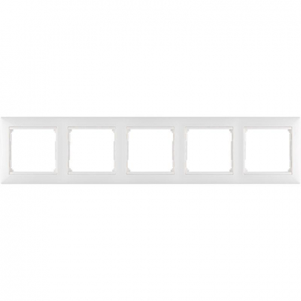 Рамка 5-постовая Legrand Valena белая 774455