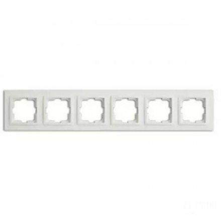 Рамка 6-постовая Mono Electric Despina слоновая кость 102-010000-166