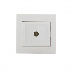 Розетка ТВ проходная Lezard Deriy белая 702-0202-129