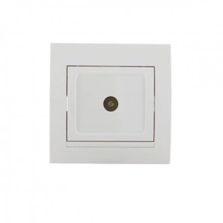 Розетка ТВ проходная Lezard Deriy белая 702-0202-129