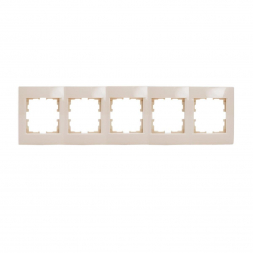 Рамка 5-ая горизонтальная Lezard Karina кремовая 707-0300-150