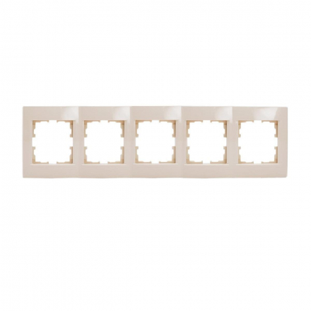 Рамка 5-ая горизонтальная Lezard Karina кремовая 707-0300-150