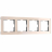 Рамка Werkel Acrylic на 4 поста айвори W0042743 4690389190551