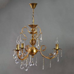 Подвесная люстра Ambiente Alicante 8888/3 AB Leaf Crystal