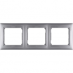 Рамка 3-постовая Legrand Valena алюминий 770153