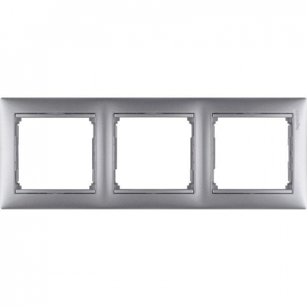 Рамка 3-постовая Legrand Valena алюминий 770153