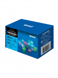 Светодиодная гирлянда Uniel Шарики 220V разноцветный ULD-S0280-020/DTA RGB IP20 BALLS 07921